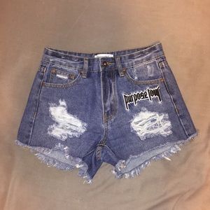 PURPOSE TOUR MERCH Justin bieber denim shorts
